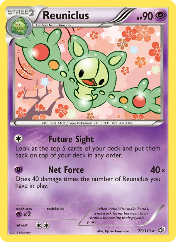 Reuniclus Rare rarity Legendary Treasures Pokémon card price — $0.98