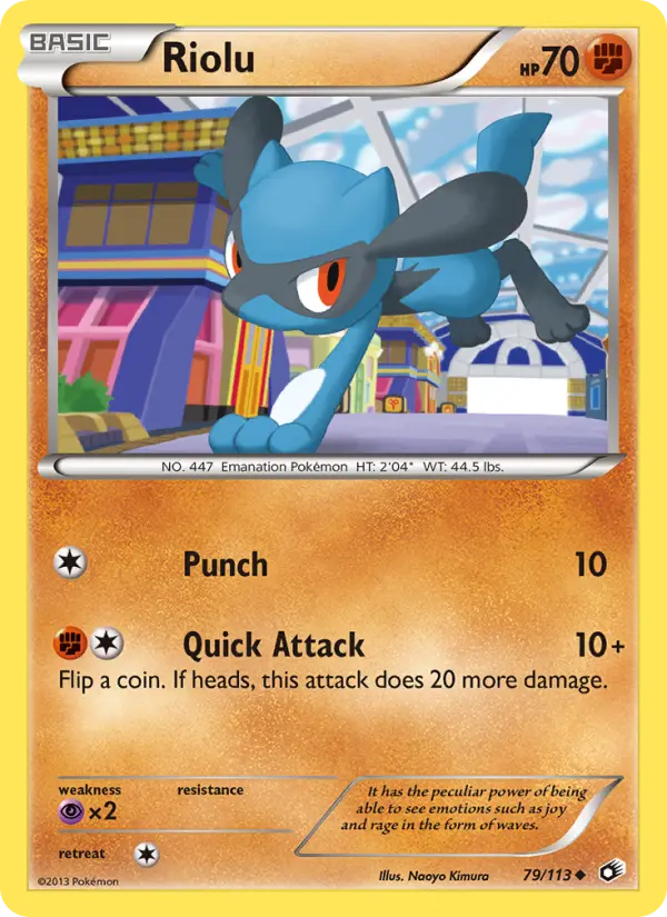 Riolu Uncommon rarity Legendary Treasures Pokémon card price — $6.69