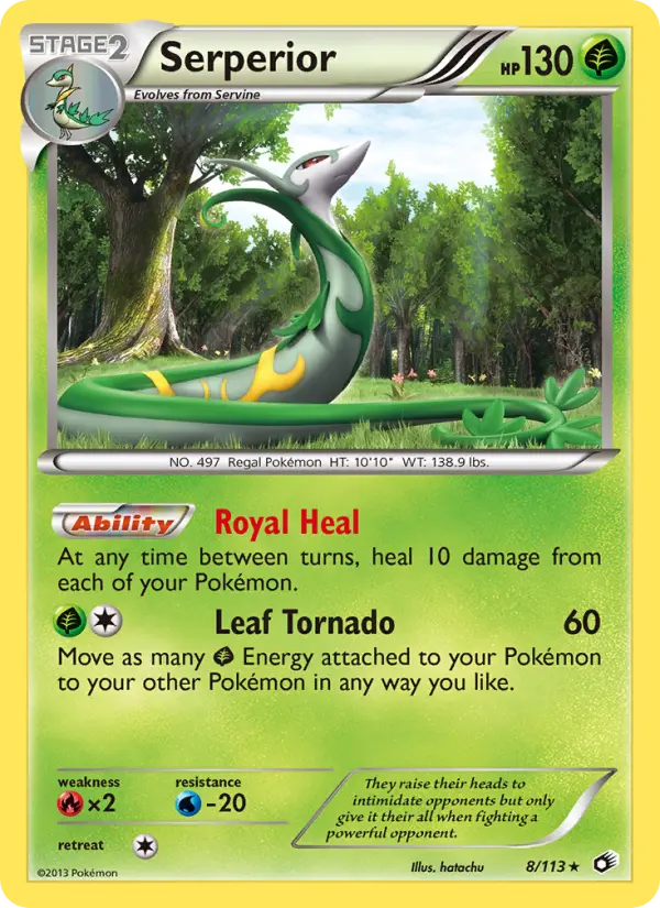 Serperior Rare rarity Legendary Treasures Pokémon card price — $3.08