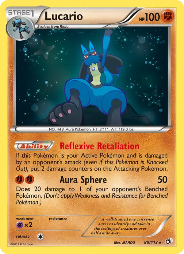 Lucario Rare rarity Legendary Treasures Pokémon card price — $41.99