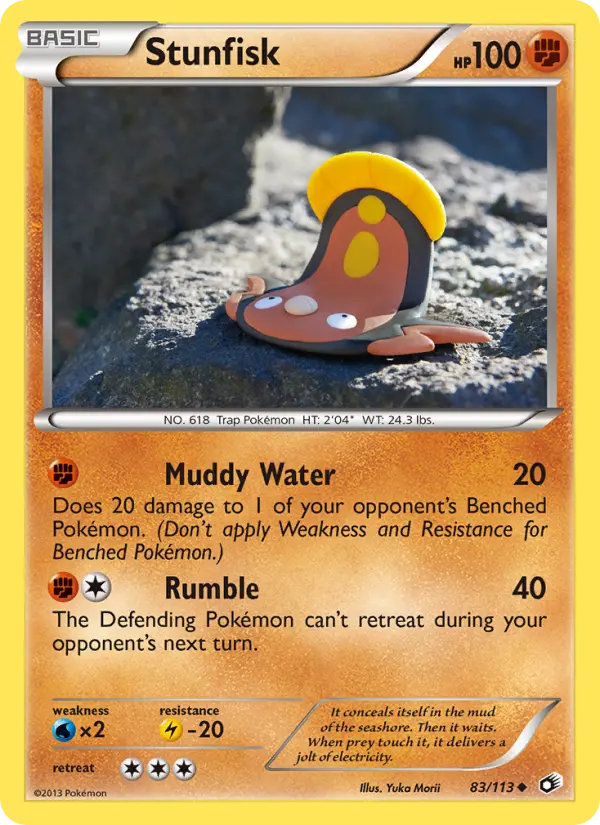 Stunfisk Uncommon rarity Legendary Treasures Pokémon card price — $7.50