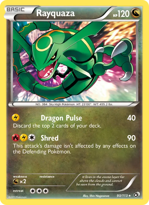 Rayquaza Rare rarity Legendary Treasures Pokémon card price — $76.05