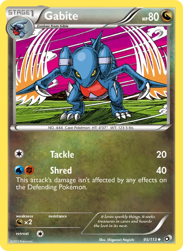 Gabite Uncommon rarity Legendary Treasures Pokémon card price — $4.43