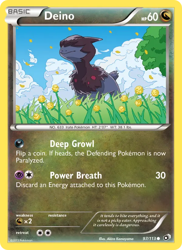 Deino Common rarity Legendary Treasures Pokémon card price — $0.72
