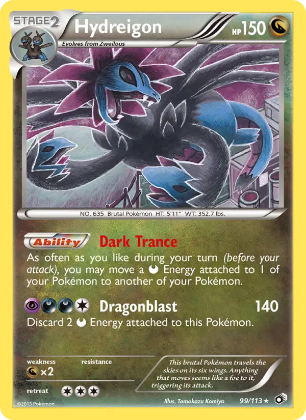 Hydreigon Rare rarity Legendary Treasures Pokémon card price — $12.90