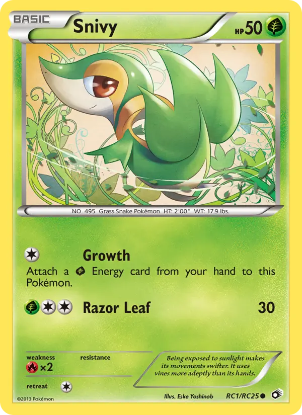 Snivy Common rarity Legendary Treasures Pokémon card price — $1.63