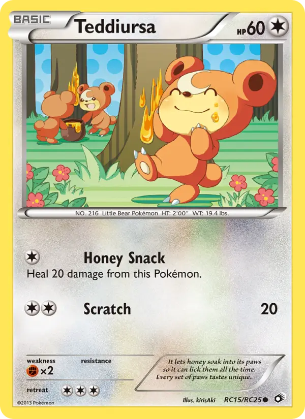 Teddiursa Common rarity Legendary Treasures Pokémon card price — $2.07