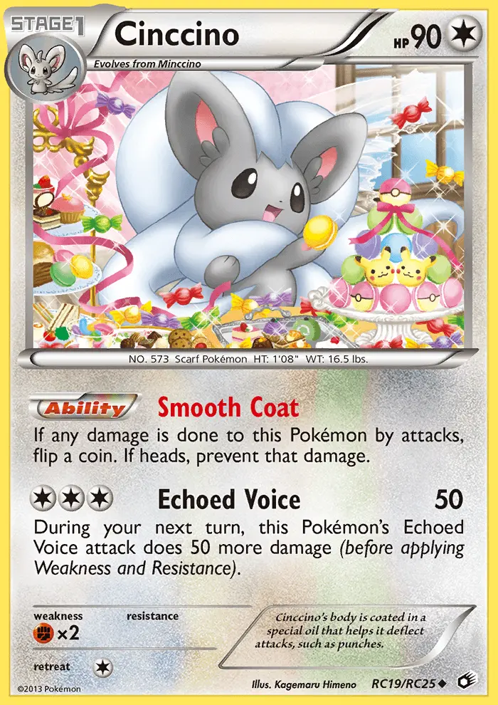 Cinccino Uncommon rarity Legendary Treasures Pokémon card price — $7.78