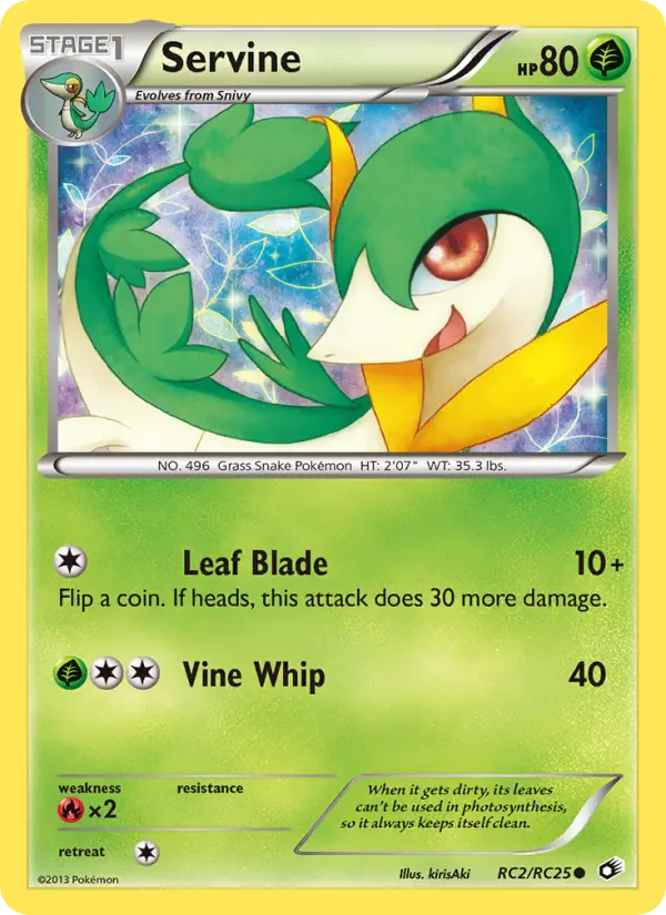 Servine Common rarity Legendary Treasures Pokémon card price — $1.53