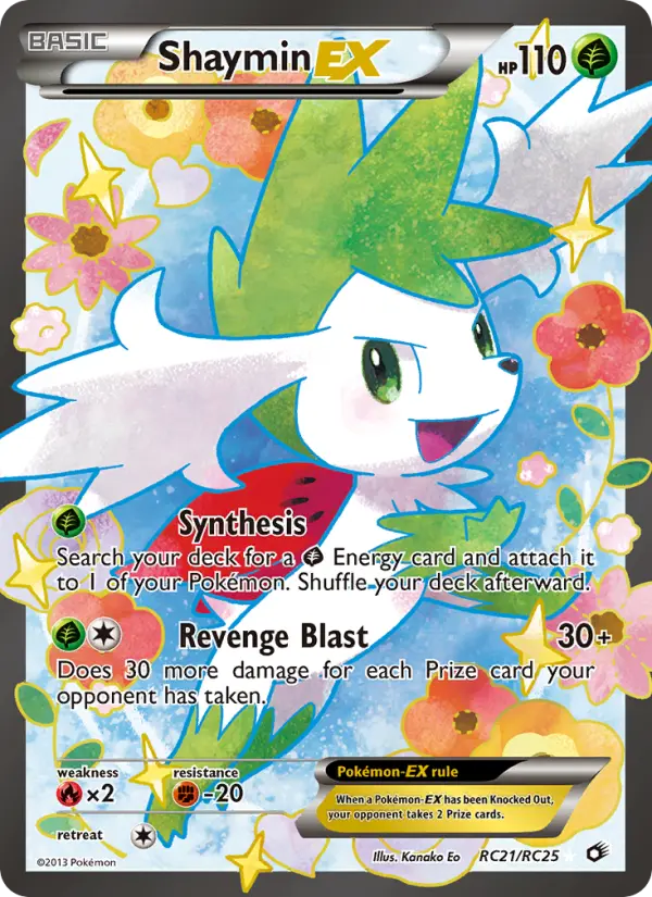 Shaymin-EX Ultra Rare rarity Legendary Treasures Pokémon card price — $35.50