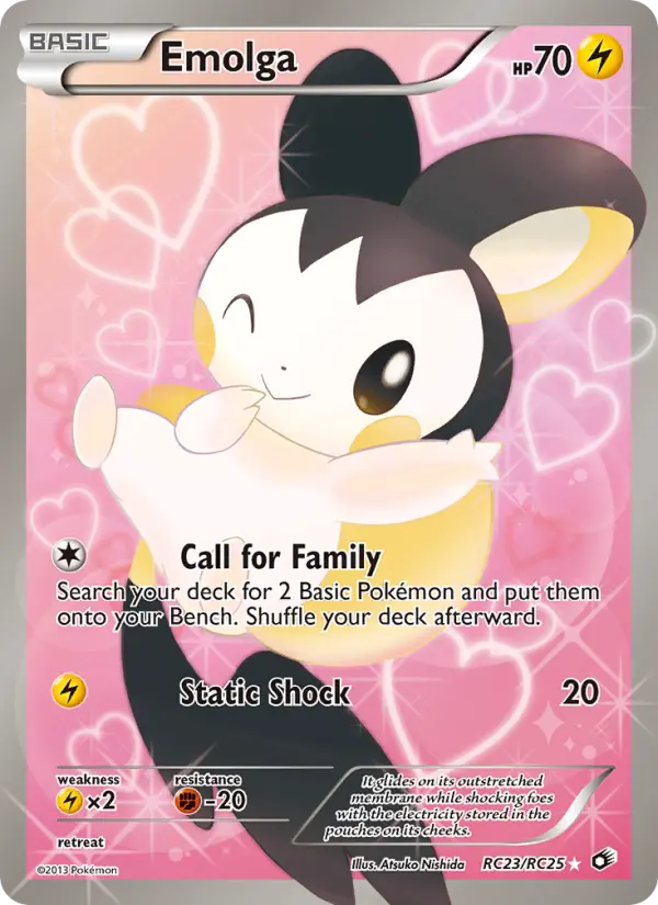 Emolga Ultra Rare rarity Legendary Treasures Pokémon card price — $66.26