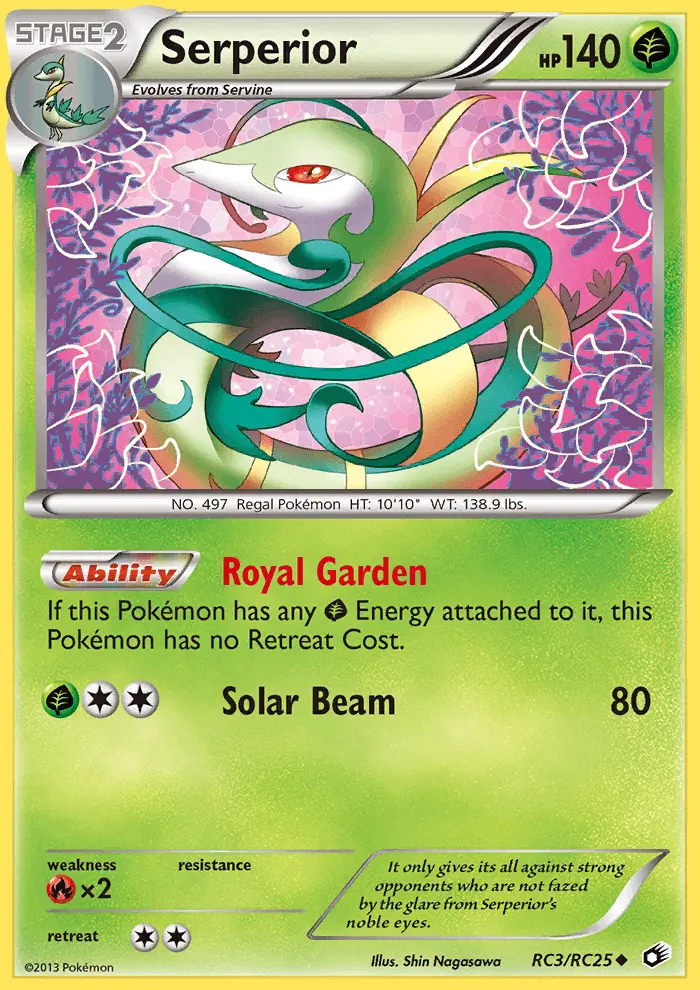 Serperior Uncommon rarity Legendary Treasures Pokémon card price — $1.73