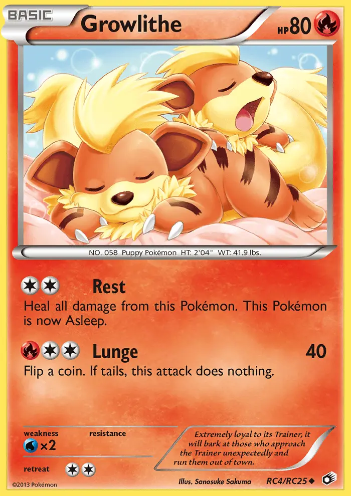 Growlithe Uncommon rarity Legendary Treasures Pokémon card price — $17.49