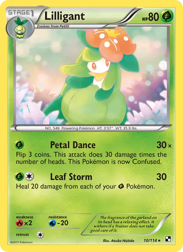 Lilligant Rare rarity Black & White Pokémon card price — $3.87