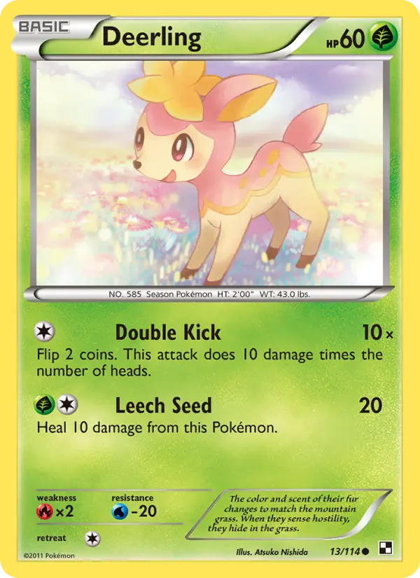 Deerling Common rarity Black & White Pokémon card price — $8.75
