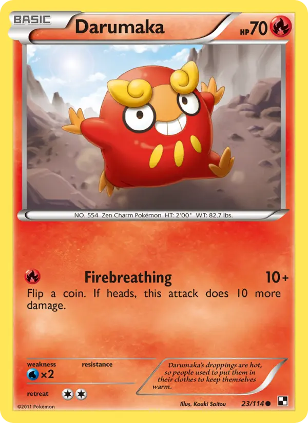 Darumaka Common rarity Black & White Pokémon card price — $1.06