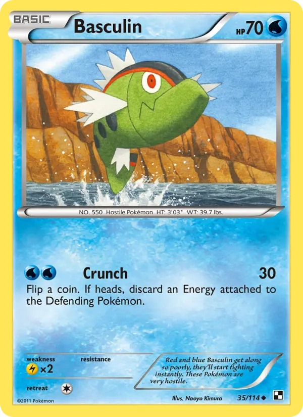 Basculin Uncommon rarity Black & White Pokémon card price — $1.44
