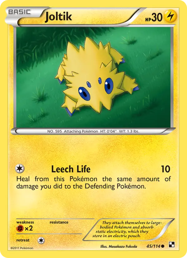 Joltik Common rarity Black & White Pokémon card price — $2.32