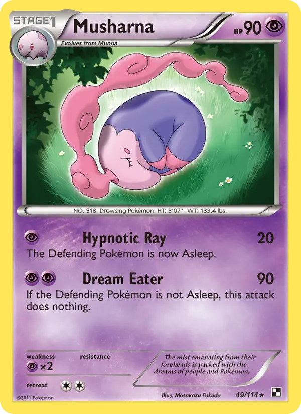 Musharna Rare rarity Black & White Pokémon card price — $0.71