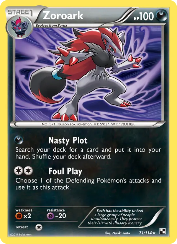 Zoroark Rare rarity Black & White Pokémon card price — $8.16
