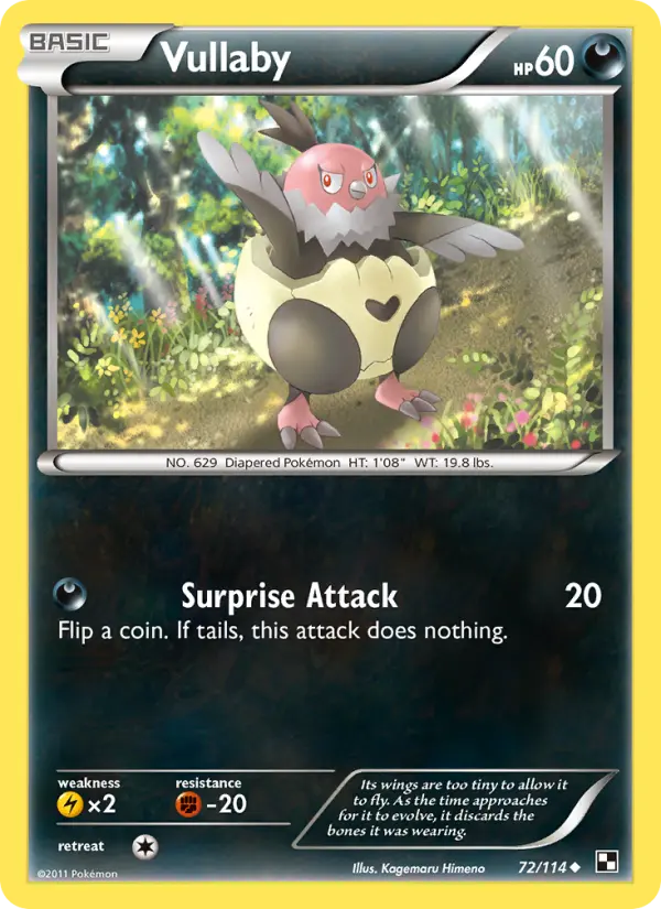 Vullaby Uncommon rarity Black & White Pokémon card price — $0.95