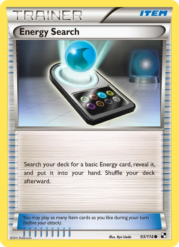 Energy Search Common rarity Black & White Pokémon card price — $1.17