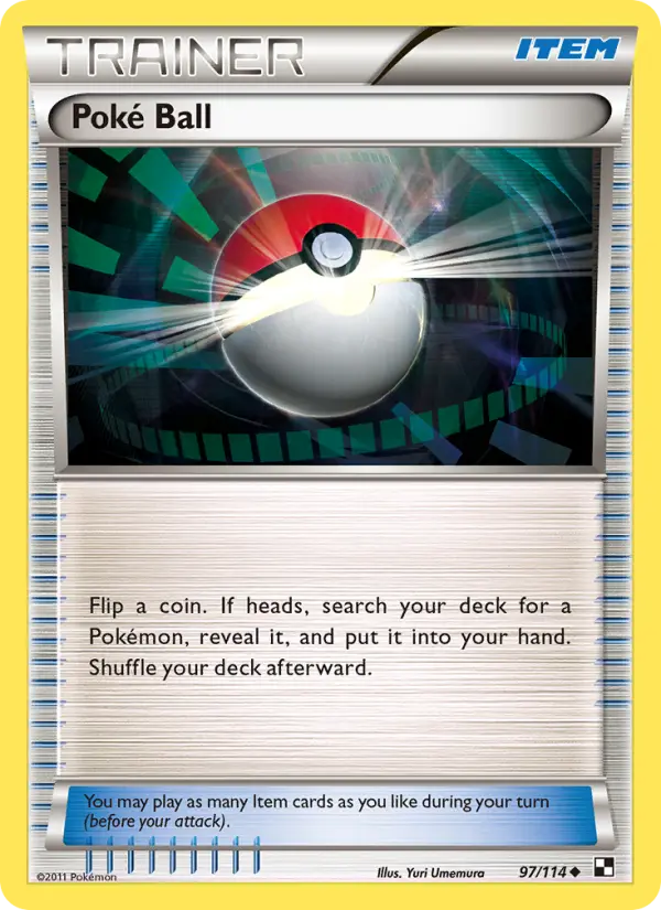 Poké Ball Uncommon rarity Black & White Pokémon card price — $0.13