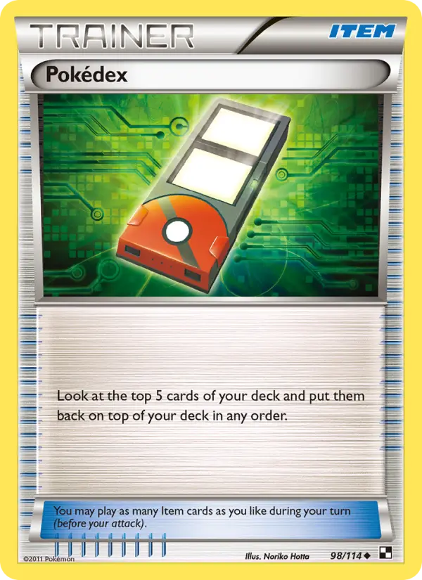 Pokédex Uncommon rarity Black & White Pokémon card price — $0.21