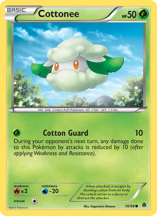 Cottonee Common rarity Emerging Powers Pokémon card price — $0.76