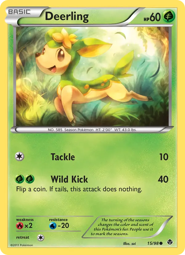 Deerling Common rarity Emerging Powers Pokémon card price — $4.61