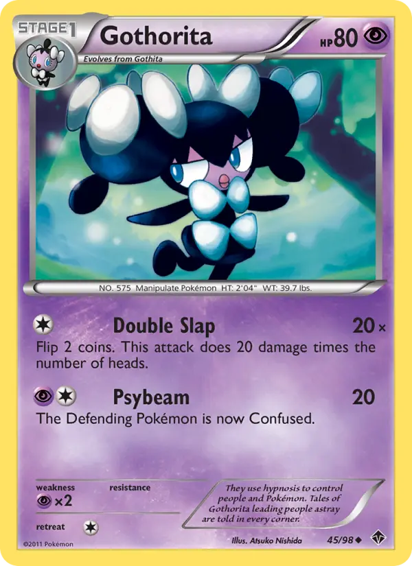 Gothorita Uncommon rarity Emerging Powers Pokémon card price — $0.99
