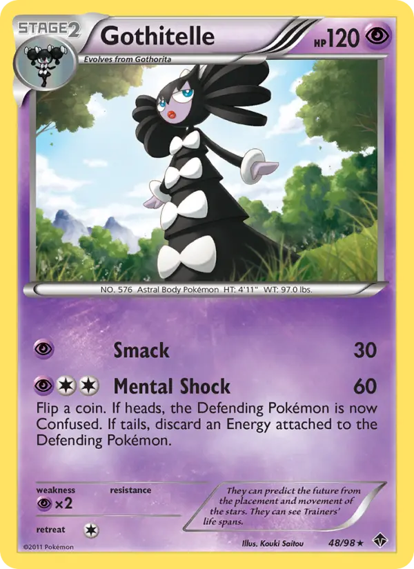 Gothitelle Rare rarity Emerging Powers Pokémon card price — $2.22