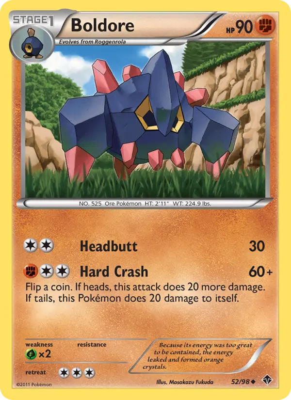 Boldore Uncommon rarity Emerging Powers Pokémon card price — $0.50