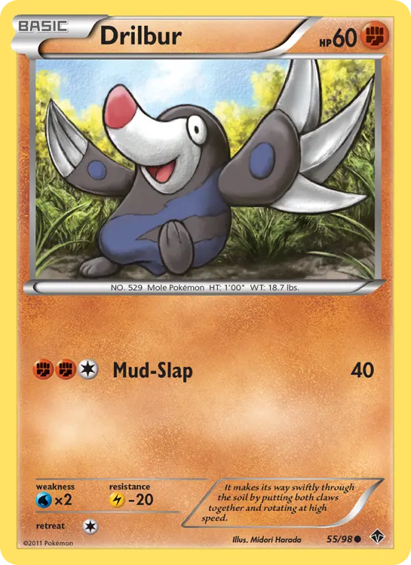 Drilbur Common rarity Emerging Powers Pokémon card price — $2.13