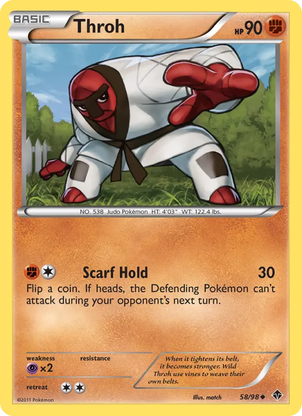 Throh Uncommon rarity Emerging Powers Pokémon card price — $0.62