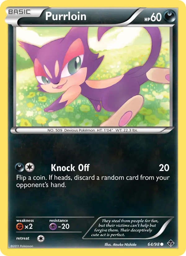 Purrloin Common rarity Emerging Powers Pokémon card price — $3.43