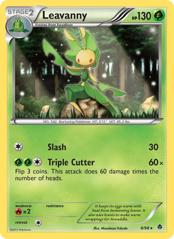 Leavanny Rare rarity Emerging Powers Pokémon card price — $1.73