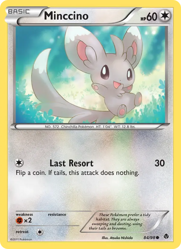Minccino Common rarity Emerging Powers Pokémon card price — $3.01