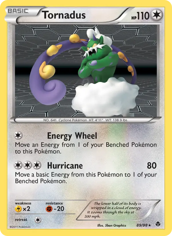 Tornadus Rare rarity Emerging Powers Pokémon card price — $1.52