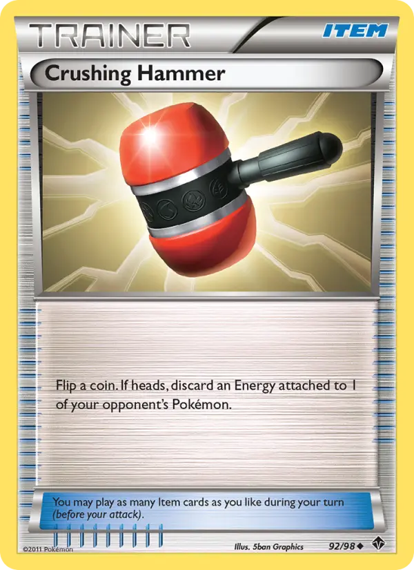 Crushing Hammer Uncommon rarity Emerging Powers Pokémon card price — $1.66