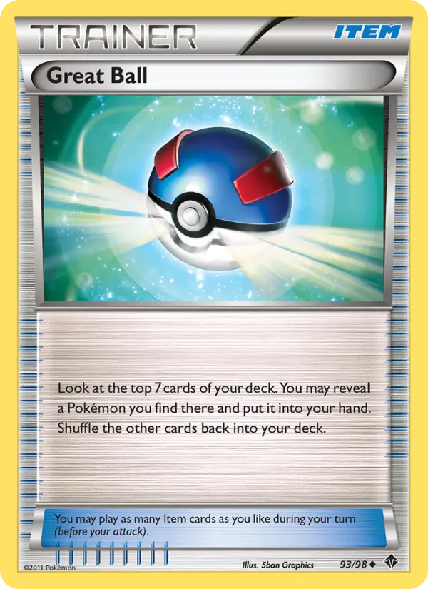 Great Ball Uncommon rarity Emerging Powers Pokémon card price — $1.13
