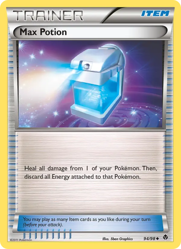 Max Potion Uncommon rarity Emerging Powers Pokémon card price — $2.54