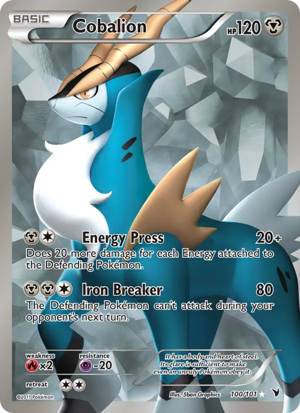 Cobalion Ultra Rare rarity Noble Victories Pokémon card price — $61.80