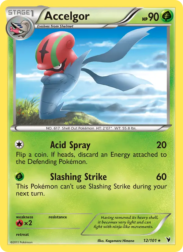 Accelgor Rare rarity Noble Victories Pokémon card price — $0.91