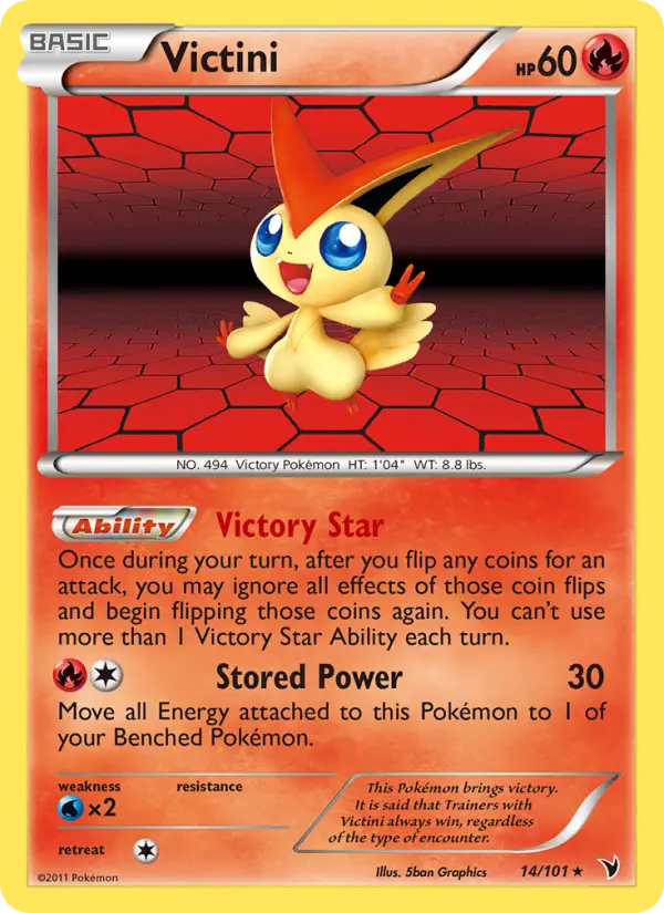 Victini Rare rarity Noble Victories Pokémon card price — $13.35