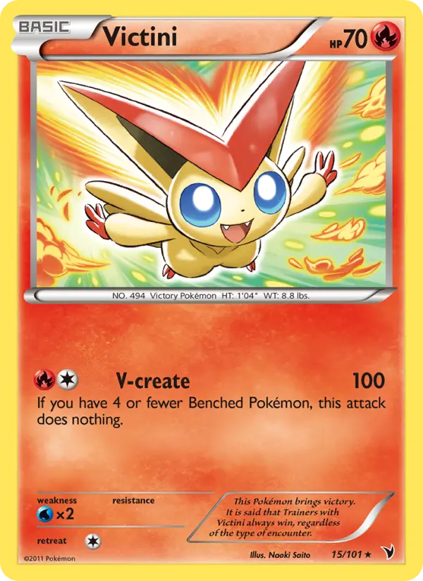 Victini Rare rarity Noble Victories Pokémon card price — $6.22