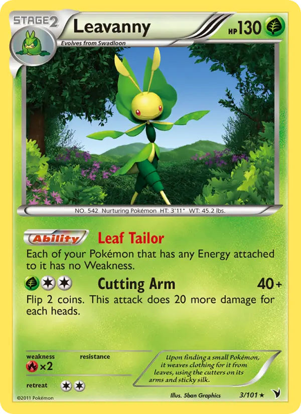 Leavanny Rare rarity Noble Victories Pokémon card price — $1.50