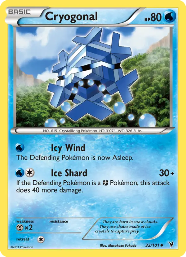 Cryogonal Uncommon rarity Noble Victories Pokémon card price — $0.56