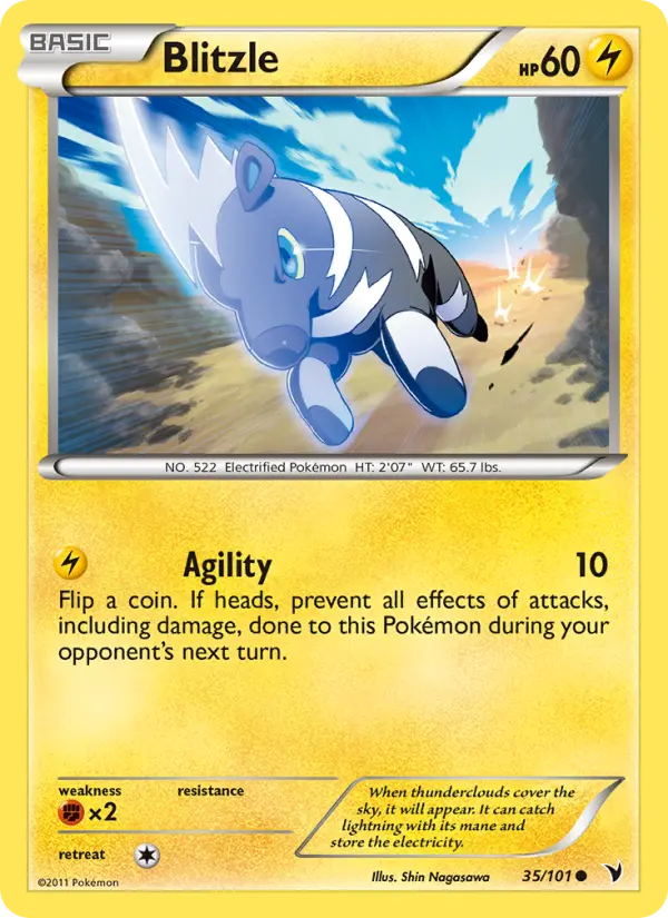 Blitzle Common rarity Noble Victories Pokémon card price — $6.31