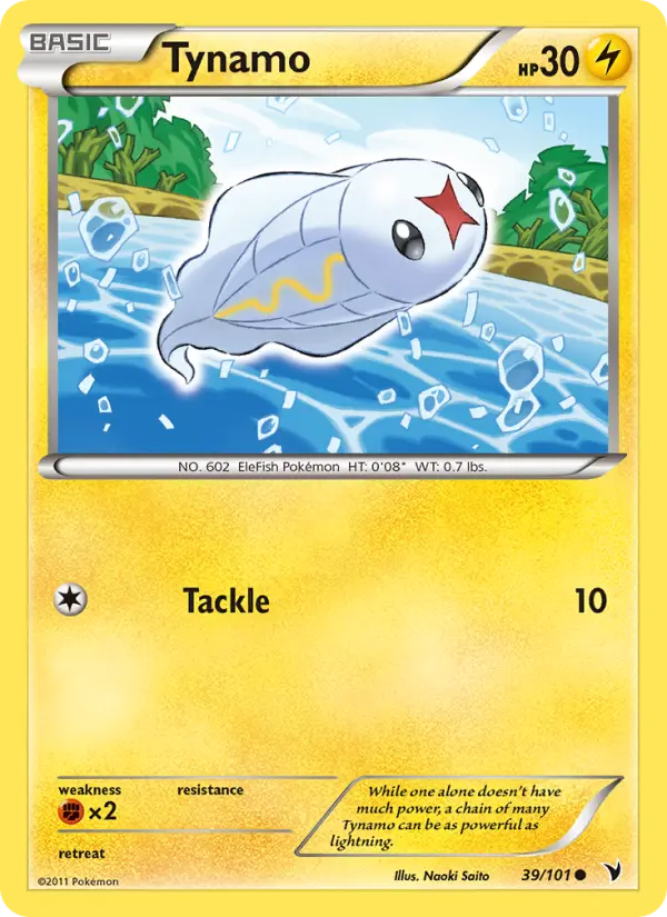Tynamo Common rarity Noble Victories Pokémon card price — $5.95